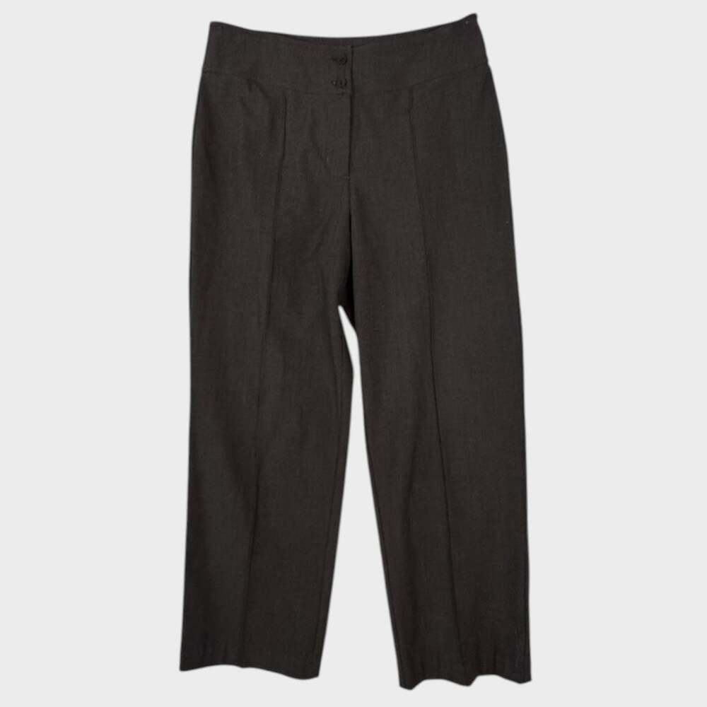 Chico's Womens Size 1 Medium 8 Classic Gray Dress Pants Flat Front